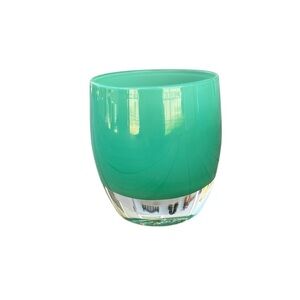 Glassybaby Strength Pre-Triskelion Votive Candle Holder Green Hand Blown GUC